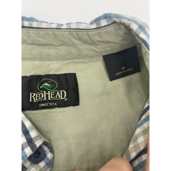 Redhead 100% Cotton Plaid Button Up Size Medium - Picture 2 of 7